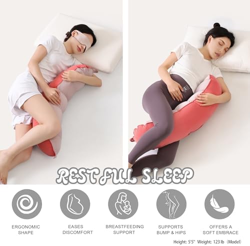 Peallow(Pat. Pend) – Long Round Body Pillow for Adults, Bolster Pillow for Sleeping, Soft and Supportive Pillow for Sleeping & Lumbar Support - Image 5