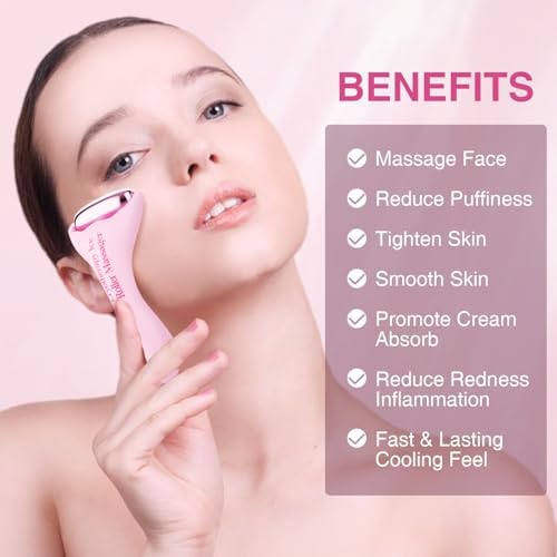 Facial Ice Roller for Skin Care - Aluminum Face Roller to De-Puff, Soothe & Tighten Pores - Cold Therapy Massage Tool for Radiant Glow - Image 5