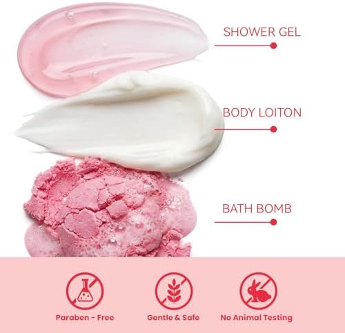 spa luxetique Gift Set For Women, Bath Sets for Women Gift, 8 Pcs Rose Spa Basket Includes Bubble Bath, Shower Gel, Body Lotion, Mom Birthday Gifts, Mother‘s Day Gifts for Her - Image 4