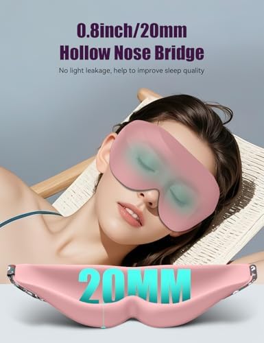 Sleep Mask for Side Sleeper Women Men, EVA BELLE Eye Mask for Sleeping Light Blocking, 3D Sleeping Mask Blackout, Soft Breathable Eye Shade Cover with Adjustable Elastic Strap for Travel Home Nap Rest - Image 5