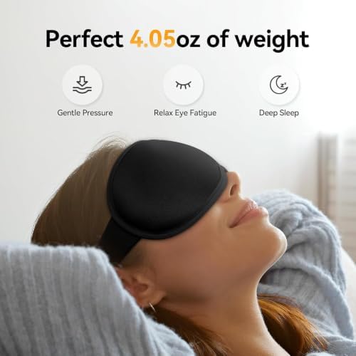 Facemoon Blackout Sleep Mask, Weighted 3D Eye Mask for Men, Sleep Essential - Image 2