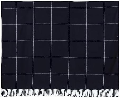 Arus Acrylic Highlands Collection Queen Throw Blanket Navy-White, 60x80 - Image 4