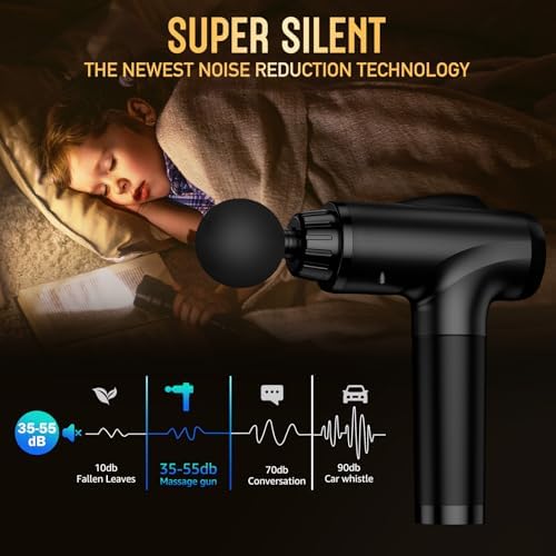 OLsky Massage Gun Deep Tissue 30 Speeds 9 Attachments Handheld (Black) - Image 5