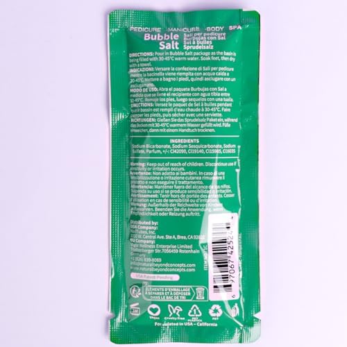 Pedicure Kit Foot Soak Set: Bubble Salt, Sugar Scrub, Massage Mask, Massage Lotion in a Box, 4 Step Foot Spa Kit for Dry Feet,Tired Feet (1 Set Eucalyptus) - Image 6