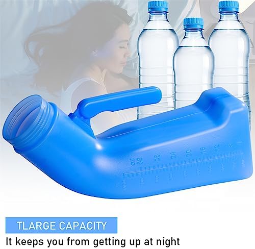 Urinal Bottle Male Urinals Portable Urine Bottle with Screw Lid 1200 ml Plastic Pee Bottles for Men (Pack of 2) - Image 2
