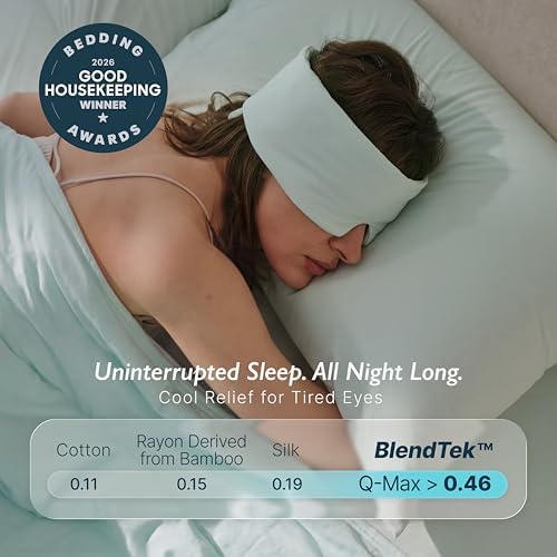 Breescape Cooling Silky Eye Mask, Instant Cool-to-Touch Fabric with Silent Closure, Full-Coverage Light Blocking, Adjustable Soft & Breathable Design for Ultimate Sleep Comfort, Comes with Travel Bag - Image 4