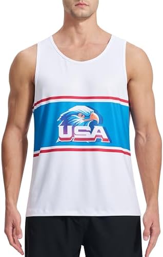 EZRUN Men's Quick Dry Workout Tank Top UPF 50+ Sweat-Wicking Gym Shirt by EZRUNSPORT