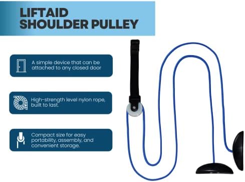 LiftAid Shoulder Pulley for Physical Therapy with Exercise Guide - Improves Shoulder Strength & Range of Motion - Reduces Pain, Helps in Muscle Recovery (Blue Pack of 10) - Image 6