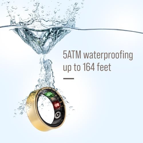 Herz P1 Smart Ring for Women & Men - (Size 6) 24/7 Health Metrics Fitness Ring, Tracks 20+ Biometrics, 6 Day Battery Life, Waterproof Stainless Steel, Free APP for iOS Android, No Subscription - Image 4