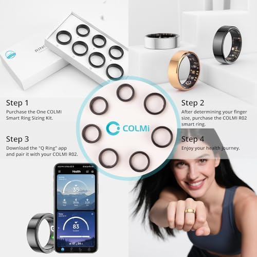 Smart Ring for Women, Health Tracker & 5ATM, COLMI R02. (Only Sizing Kit) - Image 3