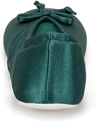Isotoner Women's Satin Ballerina Slippers with Classic Ribbon Bow and Suede Sole - Image 7