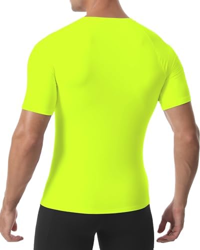 Roadbox Compression Shirt Men Short Sleeve, Cool Dry Base Layer Athletic Undershirts, Workout T-Shirt for Sports Gym Running - Image 3