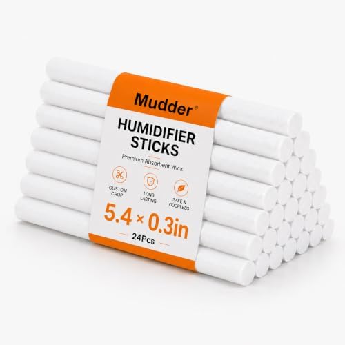 Mudder 24 Pcs Humidifier Stick Filter Refill 5.35'' Air Diffuser Pure Wicks by Mudder