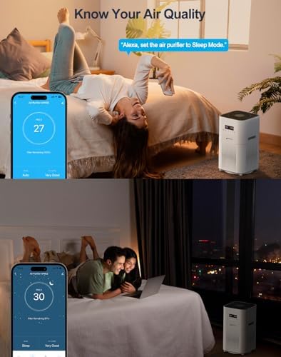 DAYETTE Smart Air Purifier for Home Large Room 3000Ft², App & Alexa Control - Image 4