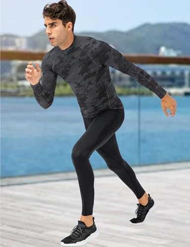 SPVISE Men's Compression Shirts Long Sleeve Mock Turtleneck Workout Tops - Image 3