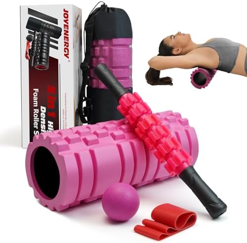 5 in 1 Foam Roller Set High Density Patented Foam Roller for Exercise by JOYENERGY