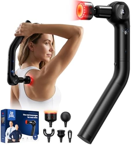 BOB AND BRAD L7 Ultra Massage Gun with Heat, Red Light & Extension Handle by BOBANDBRAD