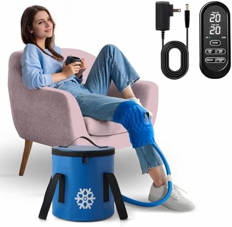 GALINAND Ice Machine for Knee After Surgery 2.0, FSA Eligible HSA, Portable Cold Therapy Machine for Knee Replacement, Ice Therapy for Post Surgery, Cryotherapy System, Ice Compression for Recovery by GALINAND