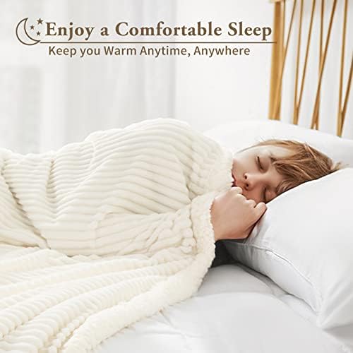 LBRO2M Sherpa Fleece Bed Blanket Super Soft Plush Warm Throw King 90"X104" - Image 6