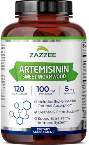 Zazzee High Absorption Artemisinin, 100 mg per Capsule, 120 Vegan Capsules by ZazzeeNaturals