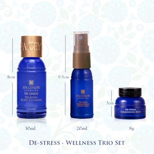 SPA CEYLON De-Stress Wellness Trio Set, Holistic Spa Essentials for Calming, Natural Ingredients, Ayurvedic Bath Gift Set, Shower Gel, Body Mist, Balm (150 g, Frankincense) - Image 3