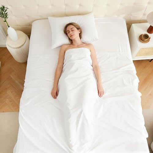 Bulk Full Flat Sheets Only, White 6 Pack Quick Sort Top Bed Sheet, Color-Coded Hem Threads, Wrinkle-Free Shrinkage Durable Microfiber Hotel Motel Airb&bs Essentials for Hosts, 81"x96" - Image 7