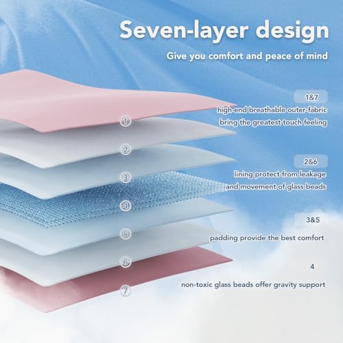 Topcee Weighted Blanket (20lbs 80"x87" King Size) Soft Cooling Heavy Blanket Sleeping, Apply to 190-210 lbs Body, Thick Breathable Blanket with Glass Bead, Easy Care - Image 6