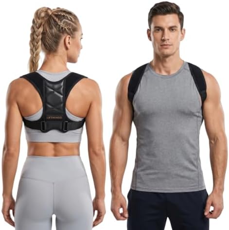 Back Posture Corrector for Adults – Adjustable Upper Back Brace for Women & Men, Breathable Shoulder Straightener & Spine Support, Helps Relieve Neck, Shoulder & Upper Back Discomfort – Discreet Under Clothes, Suitable for Office, Work & Daily Wear by LIFTHONSO