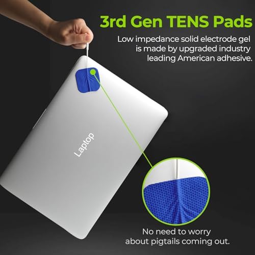 AUVON TENS Unit Pads Electrode Patches 20 Pcs, Upgraded Self-Stick, 2"x2" - Image 2