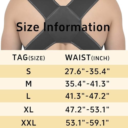 Posture Corrector for Women and Men Back Brace Lower Comfortable Back Support Straightener Pain Relief Slouching Kyphosis Lnvisible Under Upper Hunchbac Hump Scoliosis Adjustable Uprigh Black Medium - Image 6