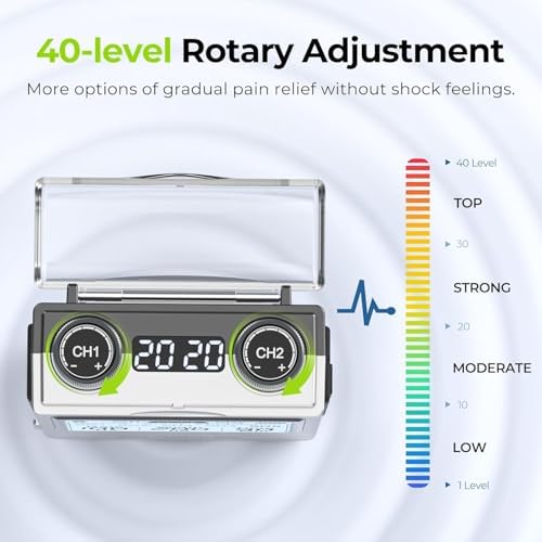 AUVON Rechargeable Digital TENS Unit Muscle Stimulator, Customizable 8-Mode - Image 6