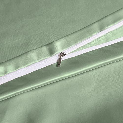 NSGZ Satin Duvet Cover for Weighted Blanket, 48x72, 8 Ties, Sage Green - Image 3