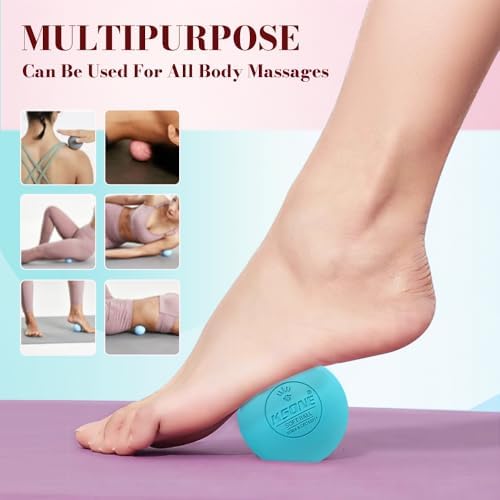 KSONE Massage Lacrosse Balls -Massage Balls for Myofacial Release&Trigger Point Therapy-Set of 2-Hard Lacrosse Massage Ball &Soft Massage Ball with one mini Ball - Image 4