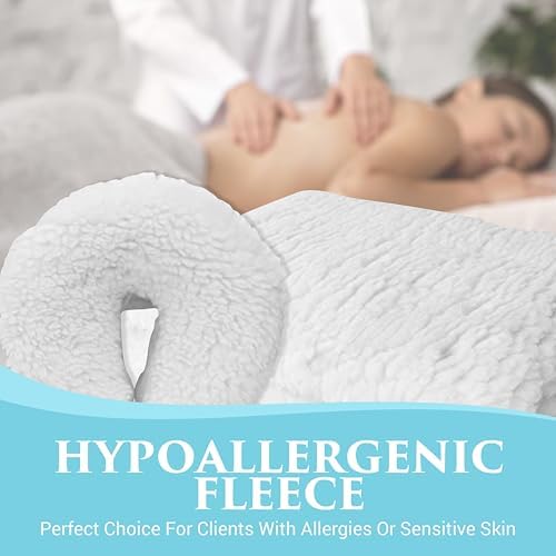 Fleece Massage Table Pad & Face Cradle Cover By NRG - Hypoallergenic Fleece Massage Pad Cushion & Face Cradle Cushion for Massage Tables & Esthetician Beds - Soft Thick Hypoallergenic Fleece - Image 5