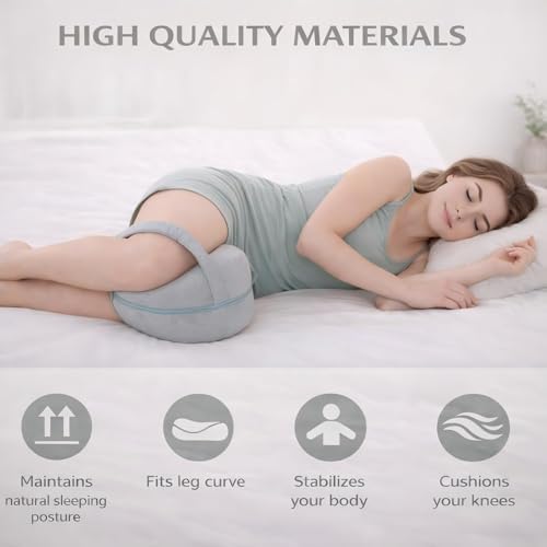 2026 Upgraded Leg Pillow for Side Sleeping with Strap, Knee Pillow Between Legs for Nighttime Sleep, Sciatica Support for Lower Back, Knees, Joints & Spine, Post-Surgery Alignment Pillow - Image 6