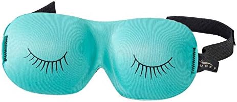 Bucky Ultralight Comfortable Contoured Travel and Sleep Eye Mask, Aqua Eyelash, One Size by Bucky