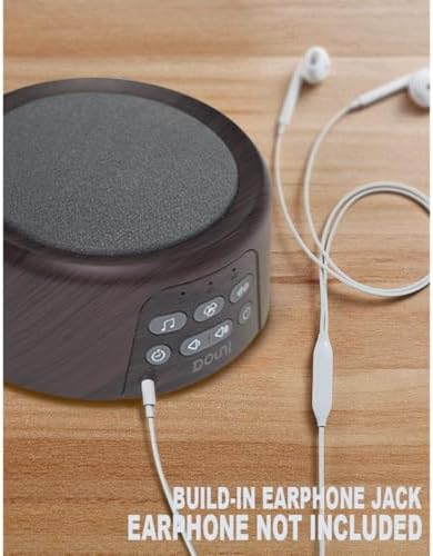 White Noise Machine - Sleep Sound Machine with Soothing Sounds Timer & Memory Function for Sleeping & Relaxation, Sleep Therapy for Kid, Adult, Nursery, Home, Office, Travel. Brown Wood Grain - Image 5