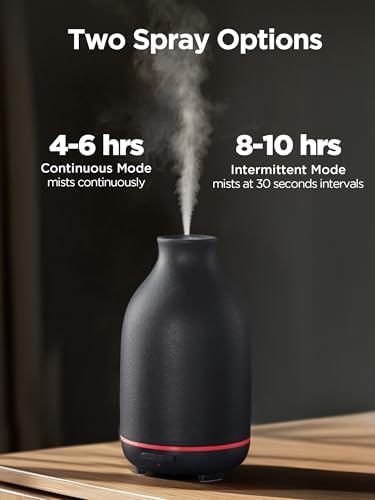 InnoGear 150ml Ceramic Essential Oil Diffuser, Diffusers for Home, Black - Image 4