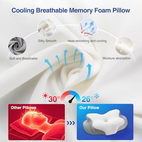Cervical Neck Pillow for Sleeping, Orthopedic Memory Foam Pillow - Image 3