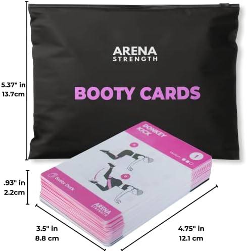 Arena Strength Workout Cards - Instructional Fitness Deck for Booty Band Workouts, Beginner Fitness Guide for Resistance Band Training Exercises at Home. Includes Workout Routines. - Image 5