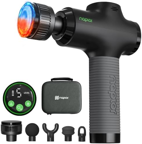 Massage Gun with Heat and Cold, Deep Tissue Percussion Massager Gun by Naplor