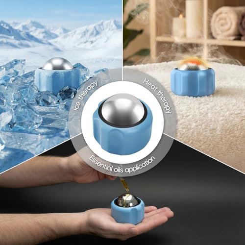 Cold Massage Roller Ball Ice Roller for Muscle Recovery-Blue - Image 6