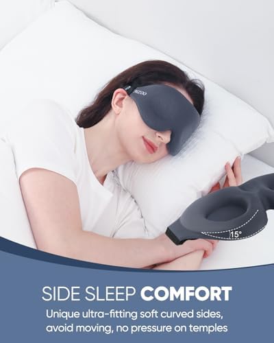 MZOO Luxury Sleep Mask for Women Men Patented Light Blocking Design - Image 3