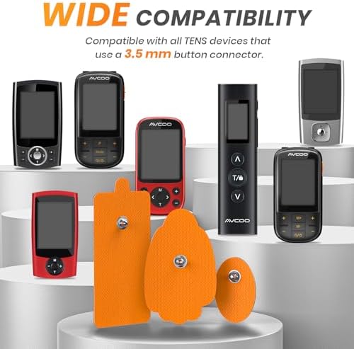 AVCOO TENS Unit Pads Combination Set 20 Pcs, Latex-Free, 50 Times of Use - Image 2