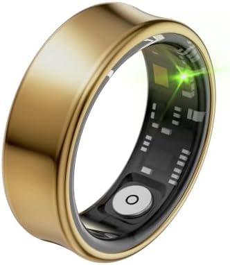 Smart Ring Health Fitness Tracker Titanium (Gold, 10#) by Unknown
