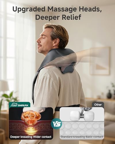 Snailax Neck and Shoulder Massager with Heat, 4D Shiatsu, FSA Eligible - Image 2