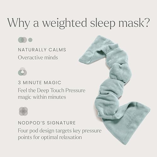 nodpod Patented Gentle Pressure Sleep Mask, Weighted Eye Mask - Image 3