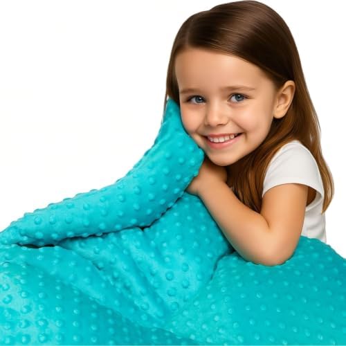hazli Super-Soft Kids Weighted Blanket 5 Pounds - Weighted Blanket for Kids - Easy to Clean, Washable Minky Cover - 36x48 Inches 5lbs Child - Small Heavy Blanket for Girls and Boys by Hazli