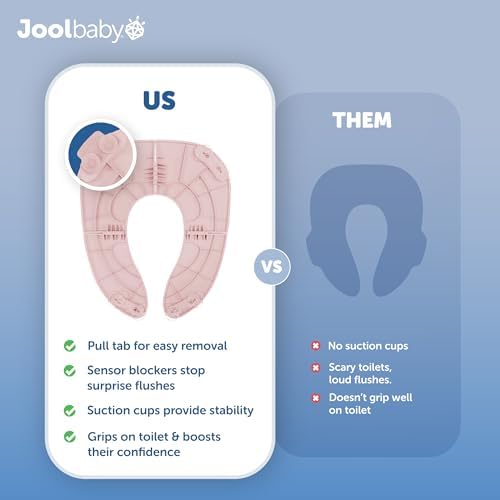 Jool Baby Folding Travel Potty Training Seat – Easy-Remove Pull Tab (Pink) - Image 4