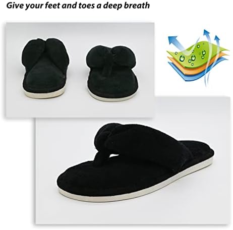 Onmygogo Indoor Slippers for Women Open Toe with Memory Foam, Soft Faux Fur Nonslip House Slippers - Image 4